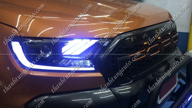 Đèn pha độ cho Ford Ranger 2015-2019 mẫu Mustang