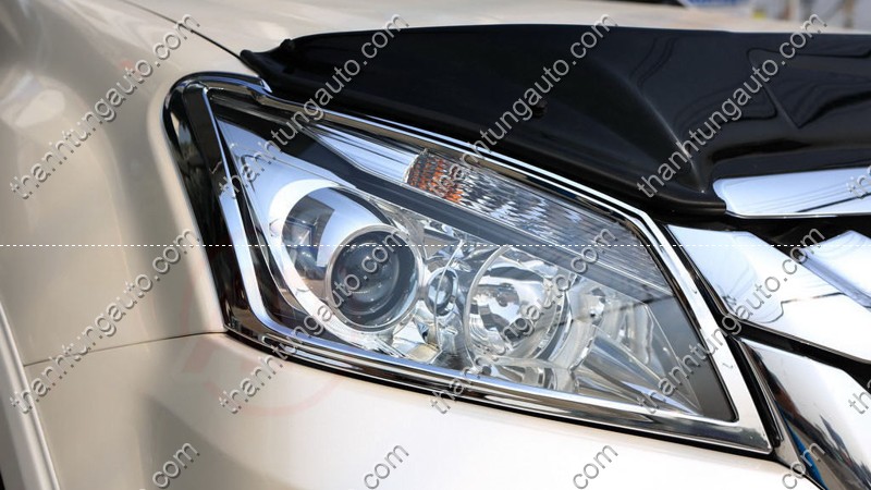 Viền đèn pha xi mạ cho xe Isuzu MU-X 2014-2016