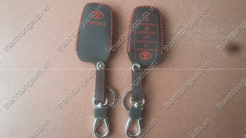 Bao da chìa khóa khâu tay cho xe Camry 2015-2018