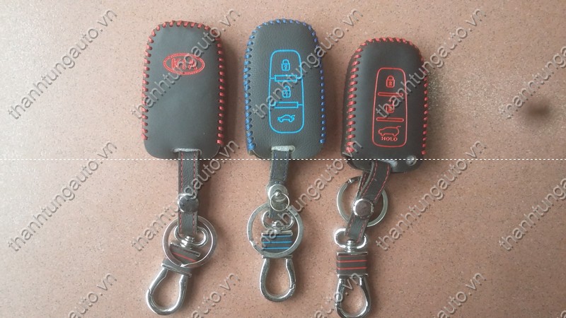 Bao da chìa khóa smartkey khâu tay cho xe sportager 2011-2014
