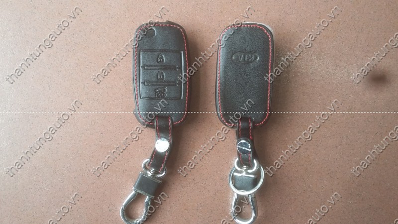 Bao da chìa khóa cho xe Kia k3, Cerato 2014-2018 chìa gập