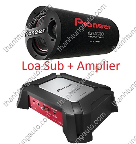 Loa sub hơi và amplier Pioneer giá siêu khuyến mãi 5.595k/1 bộ (giá cũ 7.645k/1 bộ)
