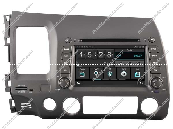 DVD liền màn hình sadosonic Theo xe Civic 2006-2011 GPS
