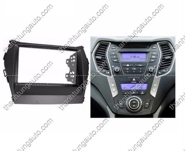 Mặt dưỡng lắp DVD 2 Din cho Santafe 2012-2014