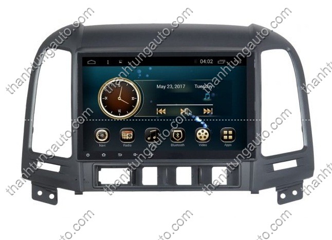 dvd liền màn hình cho santafe, màn hình cho santafe, dvd cho santafe