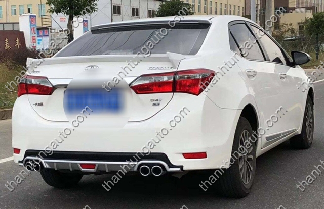 Lip sau chia 2 pô cho Corolla Altis 2014-2017 mẫu pô kép