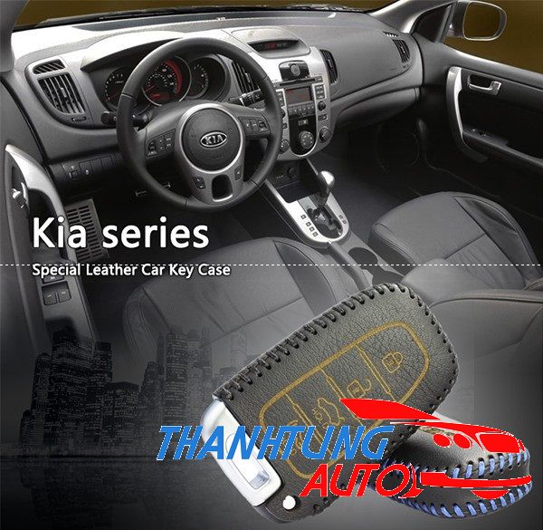 Bao da bọc chìa khóa cao cấp cho xe Kia Cerato mẫu Luckeasy