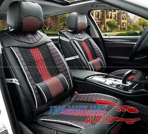 TỰA LƯNG DA 3D NGUYÊN BỘ CHO XE 4 CHỖ MẪU D151