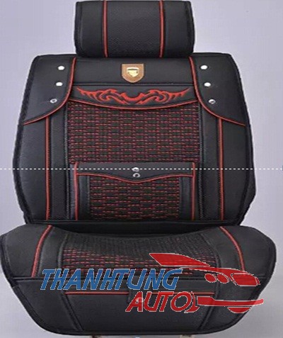 TỰA LƯNG DA 3D NGUYÊN BỘ CHO XE 4 CHỖ MẪU D162