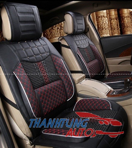 TỰA LƯNG DA 3D NGUYÊN BỘ CHO XE 4 CHỖ MẪU D182