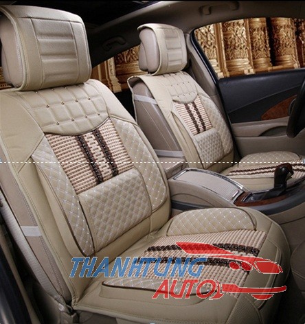 TỰA LƯNG DA 3D NGUYÊN BỘ CHO XE 4 CHỖ MẪU D183