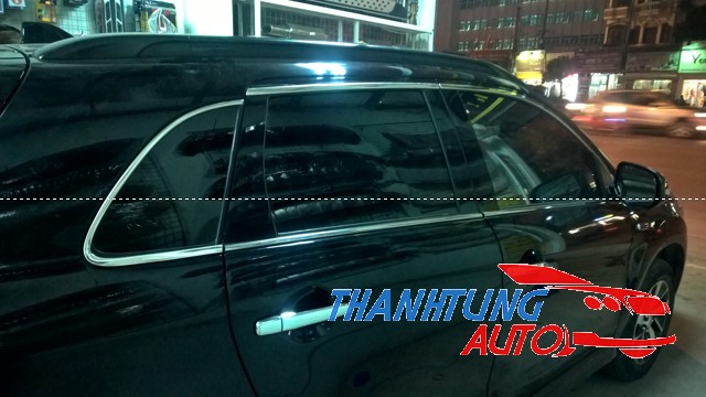 Ốp inox viền khung kính cho Mitsubishi Outlander Sport 2013 - 2015