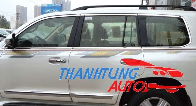 Nẹp chân kính, nẹp inox viền khung kính cho Prado 2008 - 2013