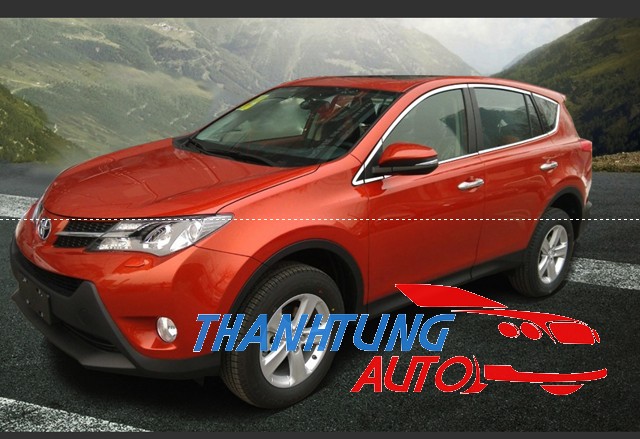 Nẹp inox viền cong kính cho xe RAV4 2015